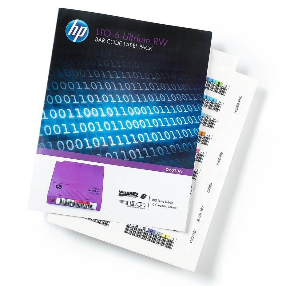 Hp Monitor Labels HP LTO-6 Ultrium RW Bar Code Label Pack | Genuine Stock
