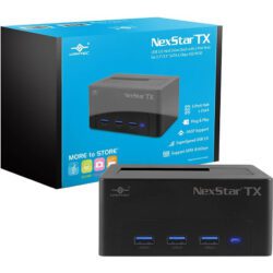 Vantec USB 3.0 Single Drive HDD Dock With 3 Port USB 3.0 Hub (VANTEC NST-D328S3H-BK HDD DOCK)