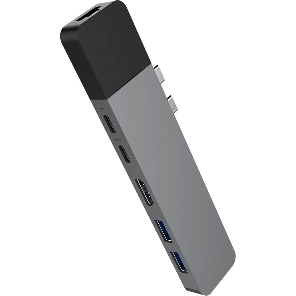 Hyper Net 6 in 2 USB-C Gigabit Ethernet Hub - Space Gray (GN28N-GRAY ...