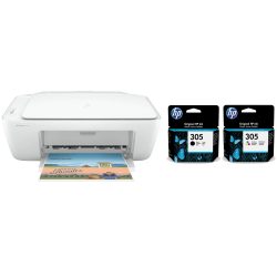 HP DeskJet 2320 All-in-One Printer + Free Genuine HP 305 Black & Tri-Colour Ink Cartridges