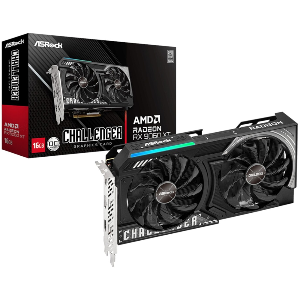 [美品]Radeon RX 9060 XT 16gb Challenger ASRock Radeon RX 9060 XT Challenger 16GB OC Graphics Card